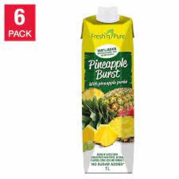 Fresh'n Pure Pineapple Juice, 6-count